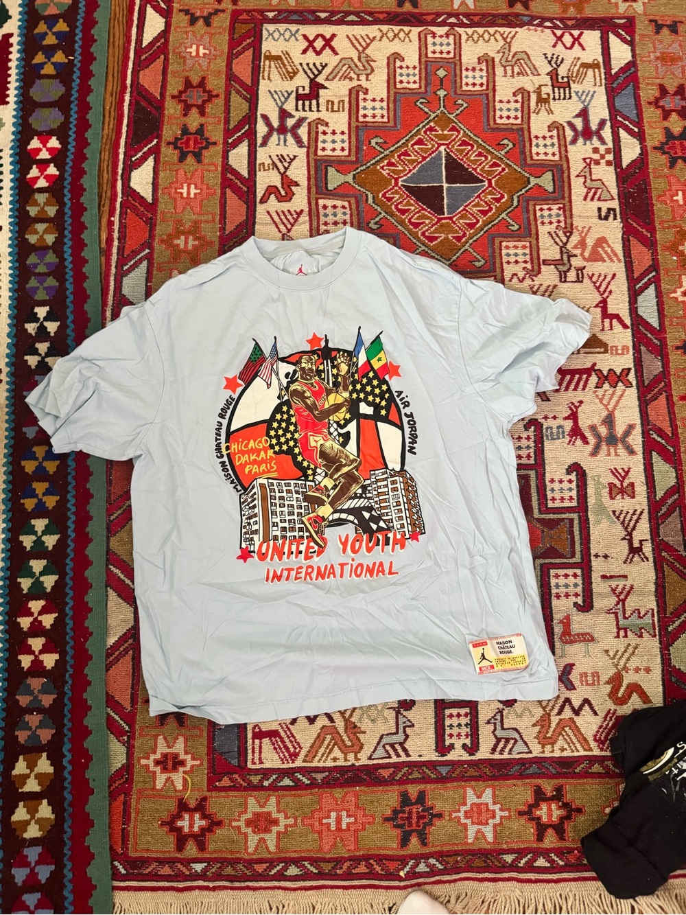 Jordan Light Blue 'United Youth International' Graphic Tee